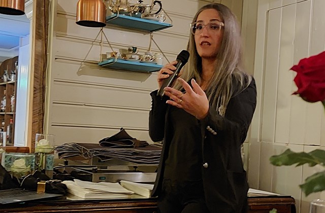 Frá hátíðarkvöldverði meistaranema og háskólagáttar í Englendingavík sl. föstudagskvöld.