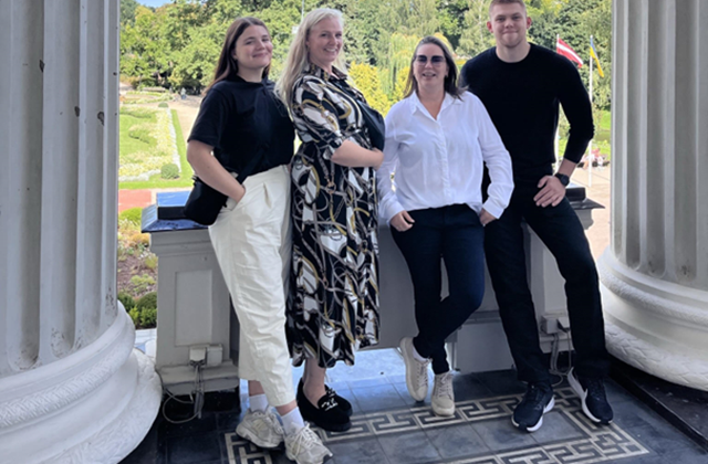 Hinir fjórir fræknu Letlandsfarar heita Heiða Björk Þórbergsdóttir, Hrafnhildur Heiða Sandholt, Þorbjörg María Ólafsdóttir og Gabríel Dagur Kárasond.