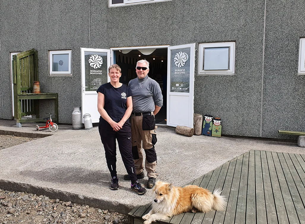 Bændurnir á Erpsstöðum: Þorgrímur Einar Guðbjartsson og Helga Elínborg Guðmundsdóttir. Mynd: Anna Hildur Hildibrandsdóttir