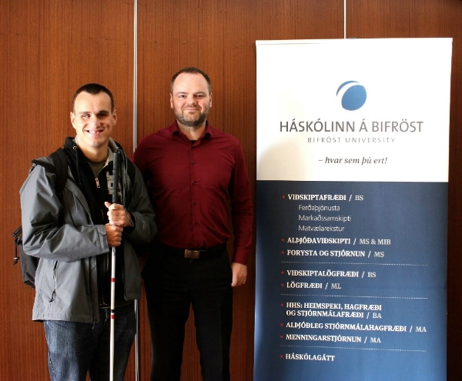 A blind exchange student at Bifröst University