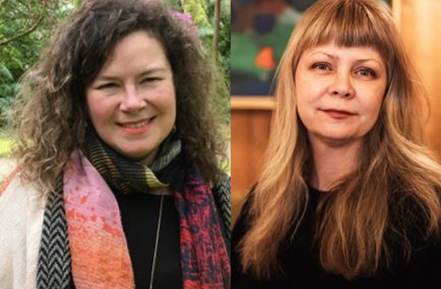 Nancy Duxbury og Erna Kaaber flytja erindi á málþingi Háskólans á Bifröst og Hafnar.haus um áhrif skapandi greina í landsbyggðum.