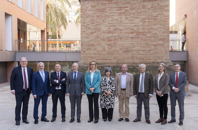 This photo is of the rectors of the university network and was taken on the occasion of their meeting in Barcelona this spring. The rector of Bifröst University is second from the right.