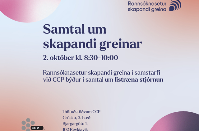 Rannsóknasetur skapandi greina í samstarfi við CCP býður í samtal um listræna stjórnun.