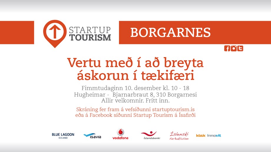 Startup Tourism - Vinnusmiðja í Borgarnesi